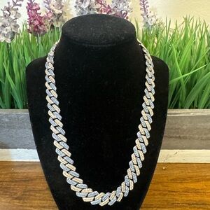 Sparkling Two-Tone Chain Necklace